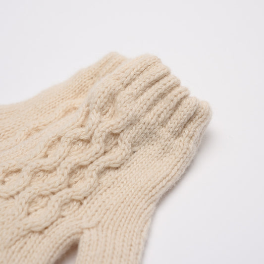 Cream Cable Glove