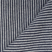 Navy & Light Grey Striped Cashmere Scarf