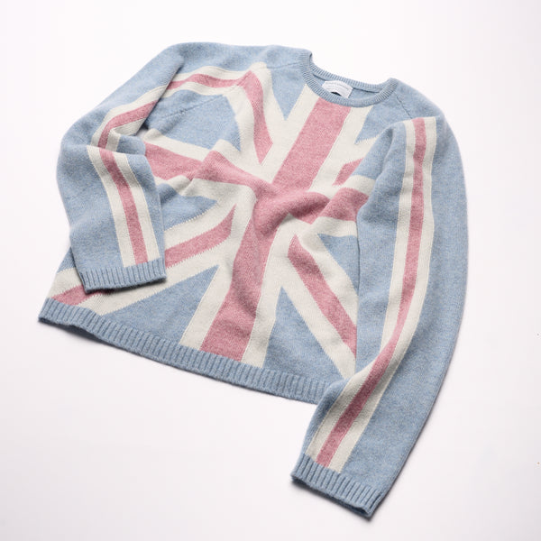 VINTAGE CLASSIC UNION JACK JUMPER Soft Red, White Blue – Eldon