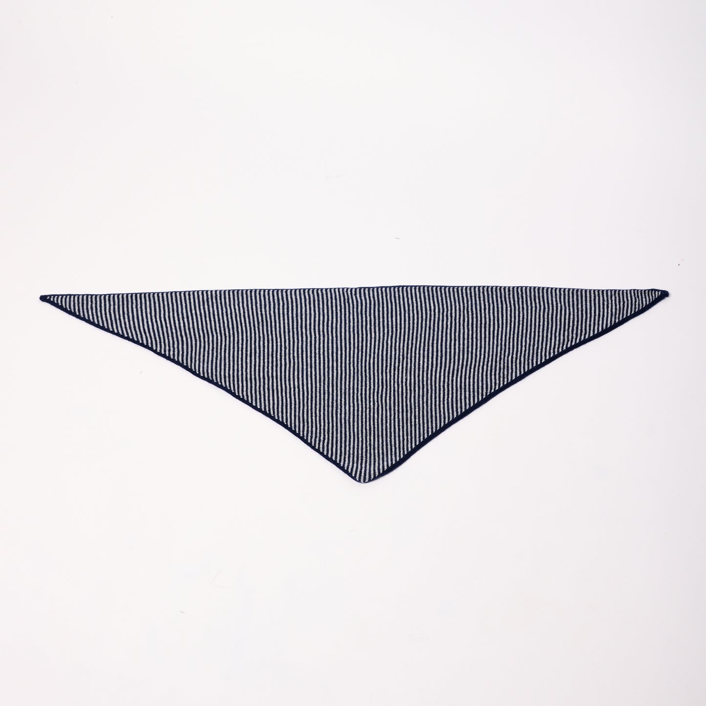 Navy & Light Grey Striped Bandana Scarf