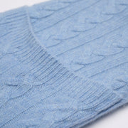 Light Blue Marl - Cable Knit Cashmere Hot Water Bottle