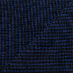 Navy Blue & Black Striped Cashmere Scarf