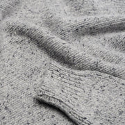 Donegal 8 Ply Cashmere Crew Neck Jumper - Light Grey