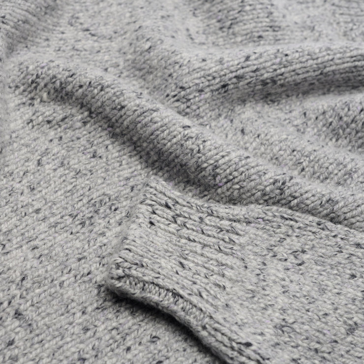 Donegal 8 Ply Cashmere Crew Neck Jumper - Light Grey