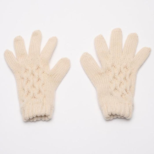 Cream Cable Glove