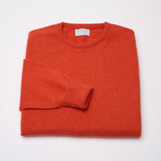 Luxury Classic 4 Ply Crew Neck Jumper - Furnace