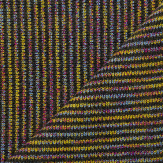 Disco Night Striped 5 Ply Cashmere Scarf