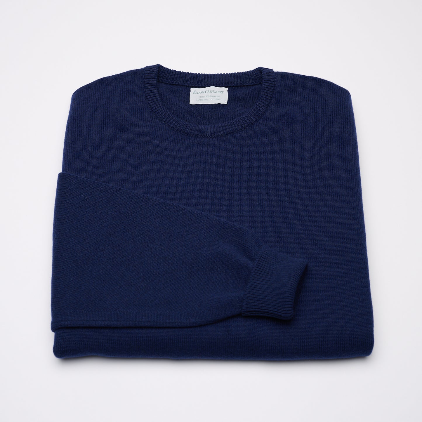 Luxury Classic 4 Ply Crew Neck Jumper - Navy Blue