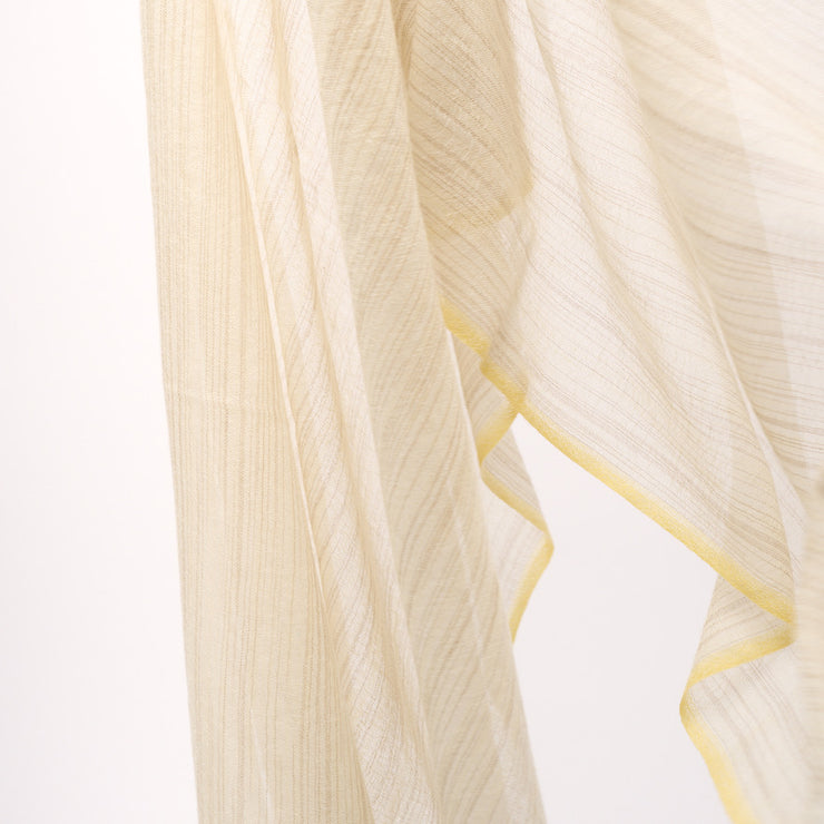 Handwoven Shawl - Light Weight Beige Stripes