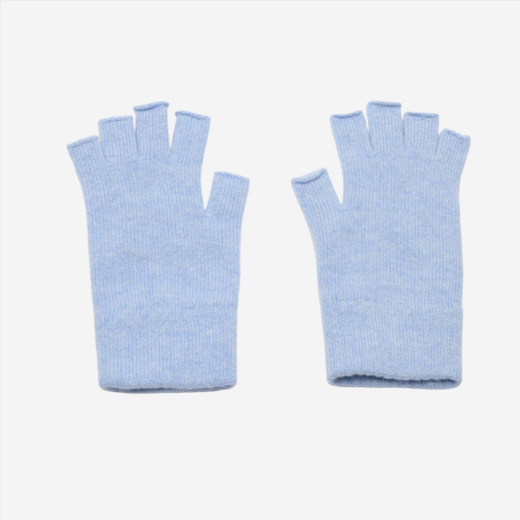 Light Blue Marl - Fingerless Gloves