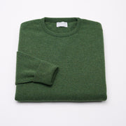 Luxury Classic 4 Ply Crew Neck Jumper - Serpentine Green