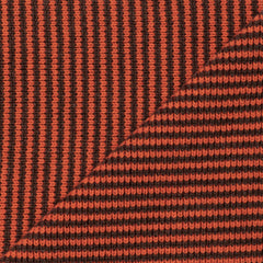 Orange & Chocolate Striped Cashmere Scarf