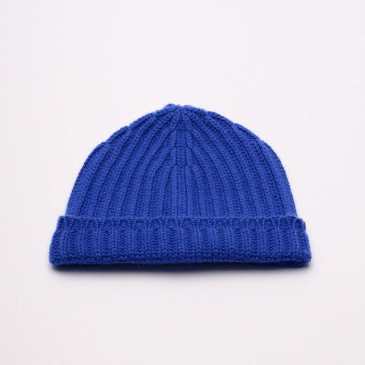 Bright Blue Chunky Knit Beanie