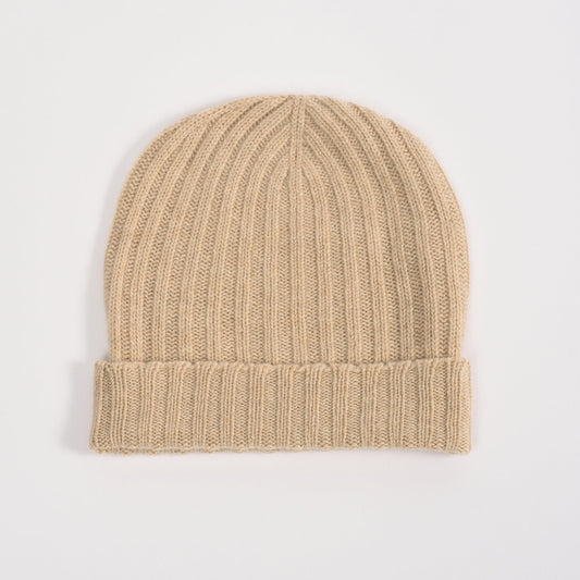 Oatmeal Wide Ribbed Beanie