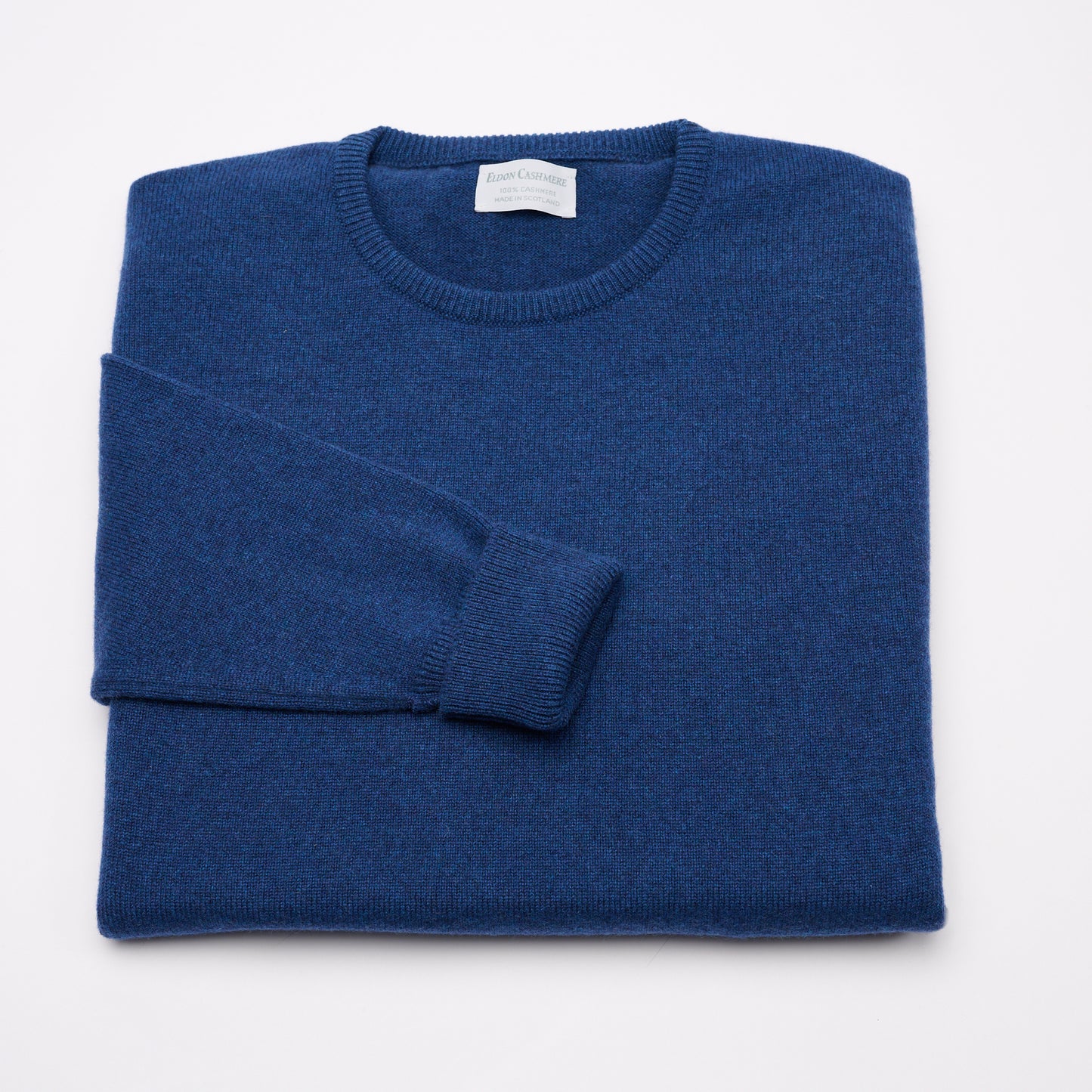 Luxury Classic 4 Ply Crew Neck Jumper - Blue Mix