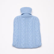 Light Blue Marl - Cable Knit Cashmere Hot Water Bottle