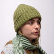 Olive Chunky Knit Beanie