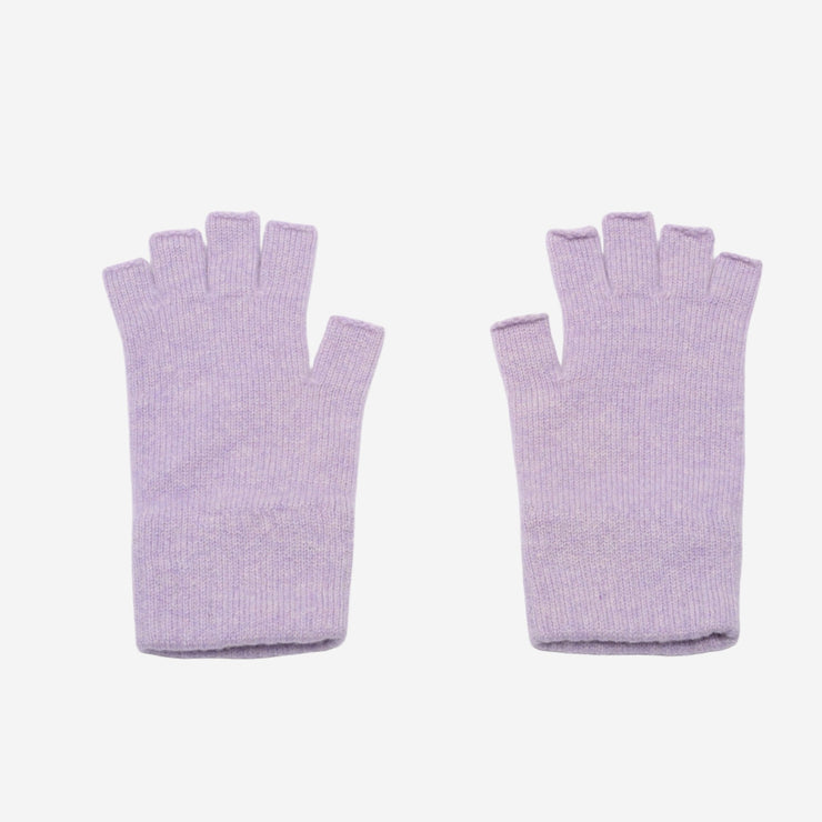 Fingerless Gloves - Soft Lavender Marl