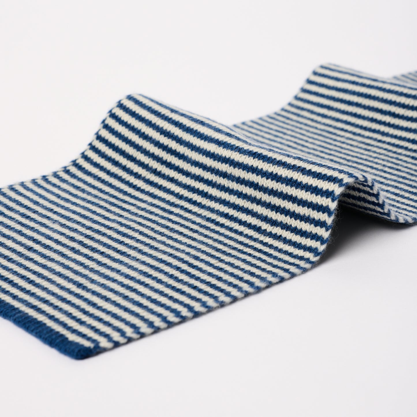 Denim Blue & White Cashmere Scarf