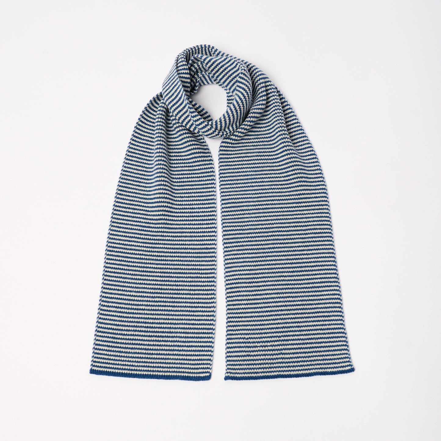 Denim Blue & White Cashmere Scarf