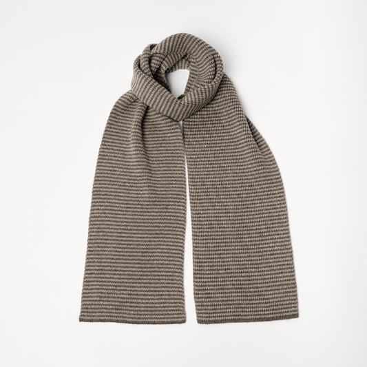 Pebble & Stone Striped Cashmere Scarf