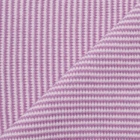 Lilac & White Striped Cashmere Scarf