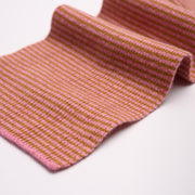 Pink Marl & Mustard 5 ply Cashmere Scarf