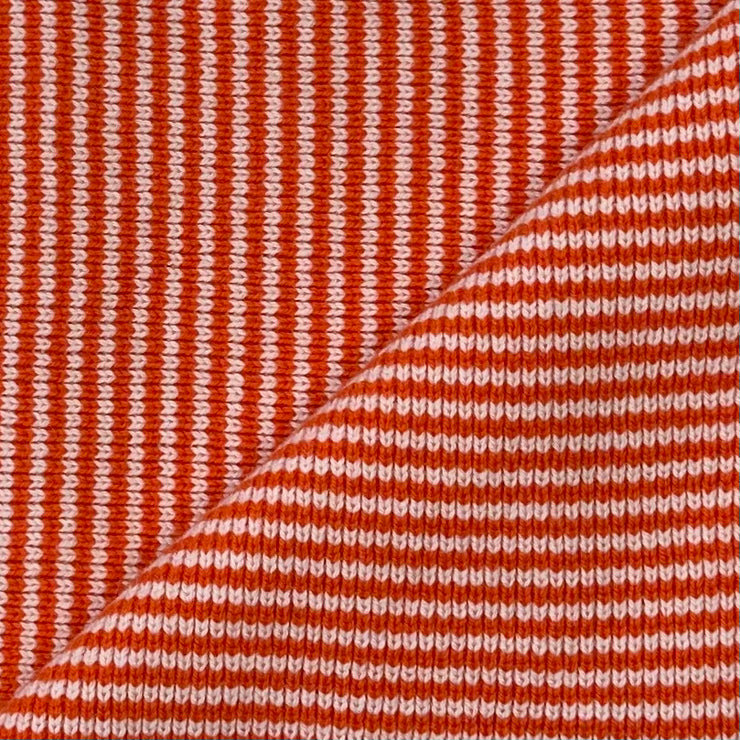 Orange & White Striped Cashmere Scarf