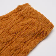 Long Cable Wrist Warmers - Pamela's Orange