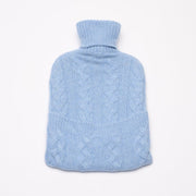 Light Blue Marl - Cable Knit Cashmere Hot Water Bottle