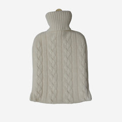 Cream - Cable Knit Cashmere Hot Water Bottle