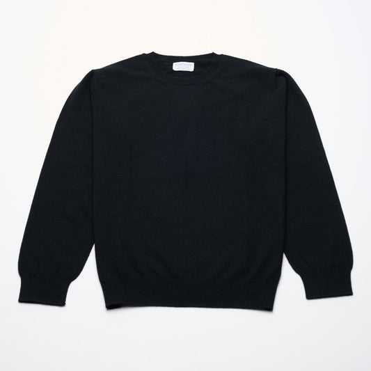 Summer Weight Crew Neck Cashmere Jumper - Dark Navy