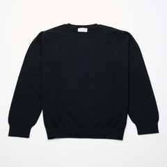 Summer Weight Crew Neck Cashmere Jumper - Dark Navy