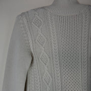 Cable Knit Cashmere Dress - Cream