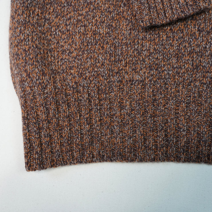 Cashmere Marl Roll Neck  - Dark Russet Marl