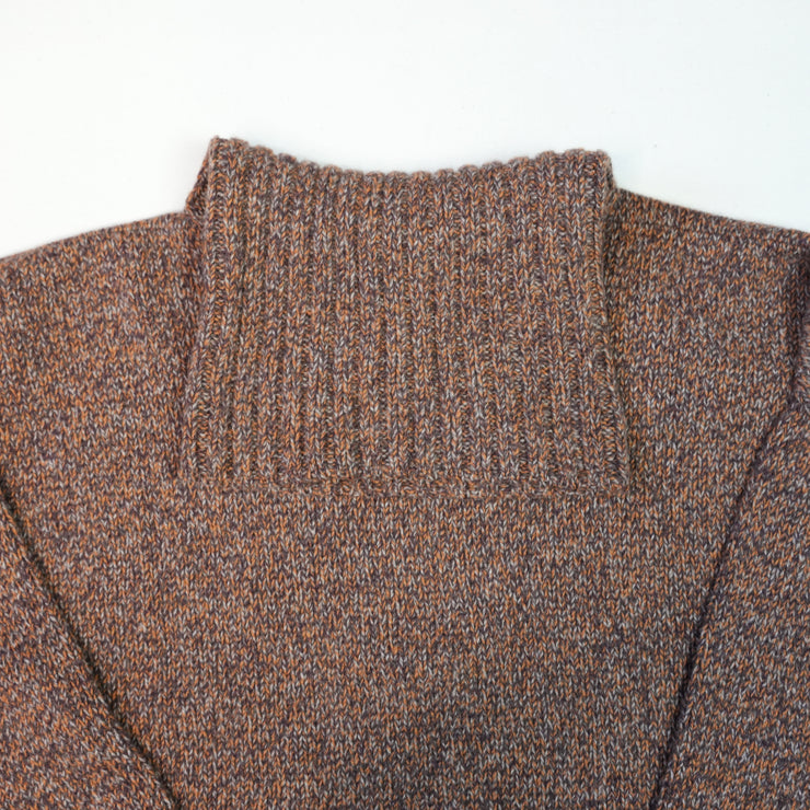 Cashmere Marl Roll Neck  - Dark Russet Marl