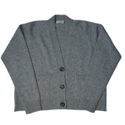 Relaxed Fit Cashmere Cardigan  - Light Grey