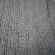 Aran Cable Zip Cardigan - Light Grey