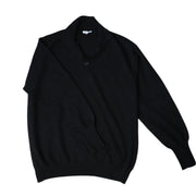 Button-Up  Cashmere Jumper - Black