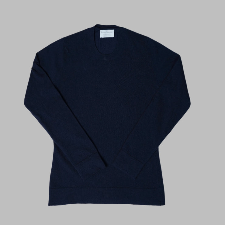 Light Weight Ladies Crew Neck Jumper - Dark Navy