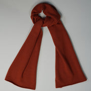 Plain Knit Scarf - Terracotta