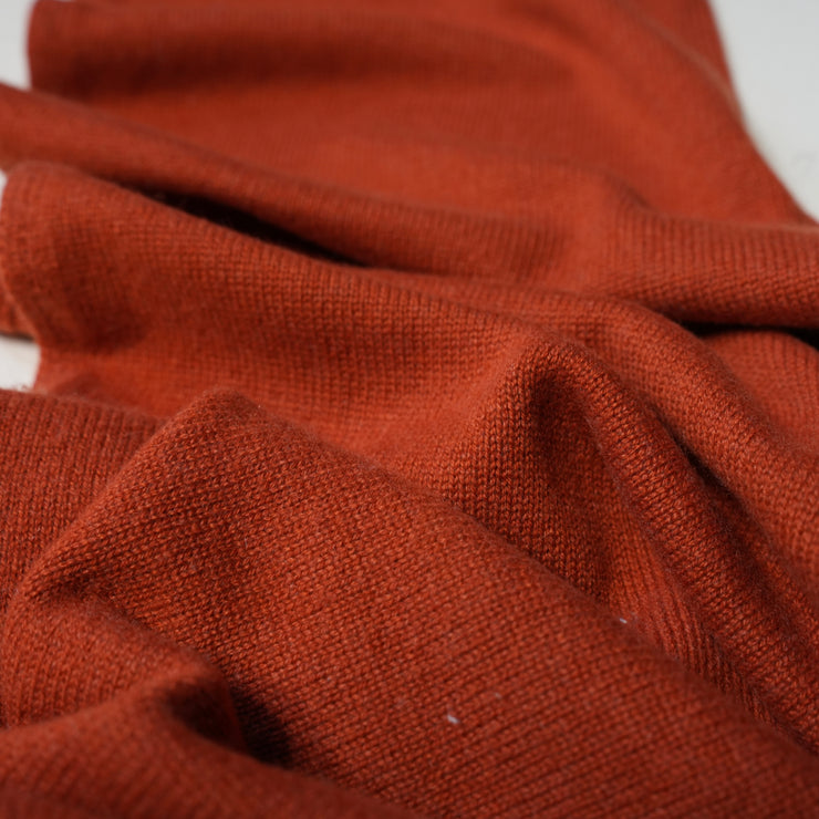 Plain Knit Scarf - Terracotta