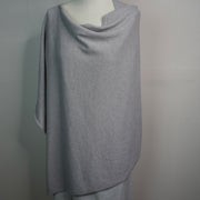 Grey Cashmere Poncho  - Grey