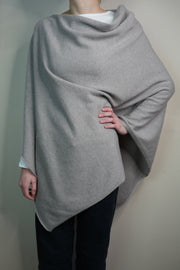 Grey Cashmere Poncho  - Grey