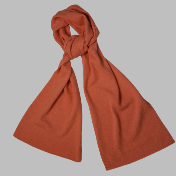 Plain Knit Scarf - Peach