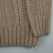 Cable Turtle Neck Jumper - Light Camel