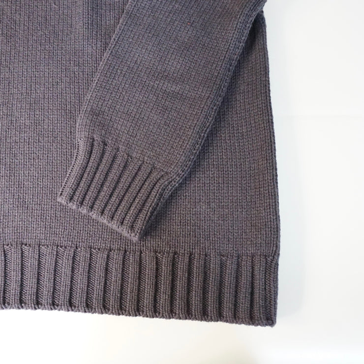 Chunky Knit Relaxed Roll Neck Jumper - Slate Grey