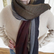 Large Reversible Wrap - 4 colours in one scarf