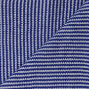 Bright Blue & White Striped Cashmere Scarf