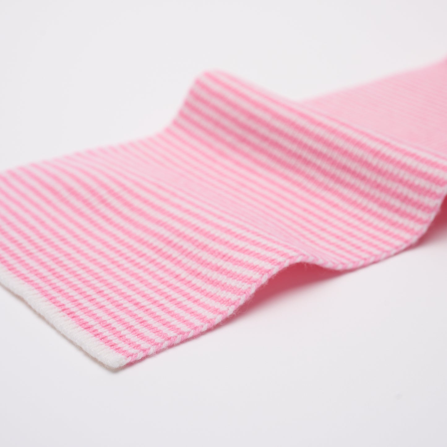 Chiffon Pink & White Striped Cashmere Scarf